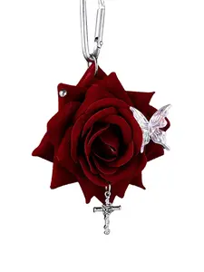 Mother's Day Gift Realistic Rose Keychain, Floral Pattern Keychain, Handmade Pierced Design, Creative Bag Pendant, Unique Bag Accessory, Keychain For Bags, Valentine's Day Gift