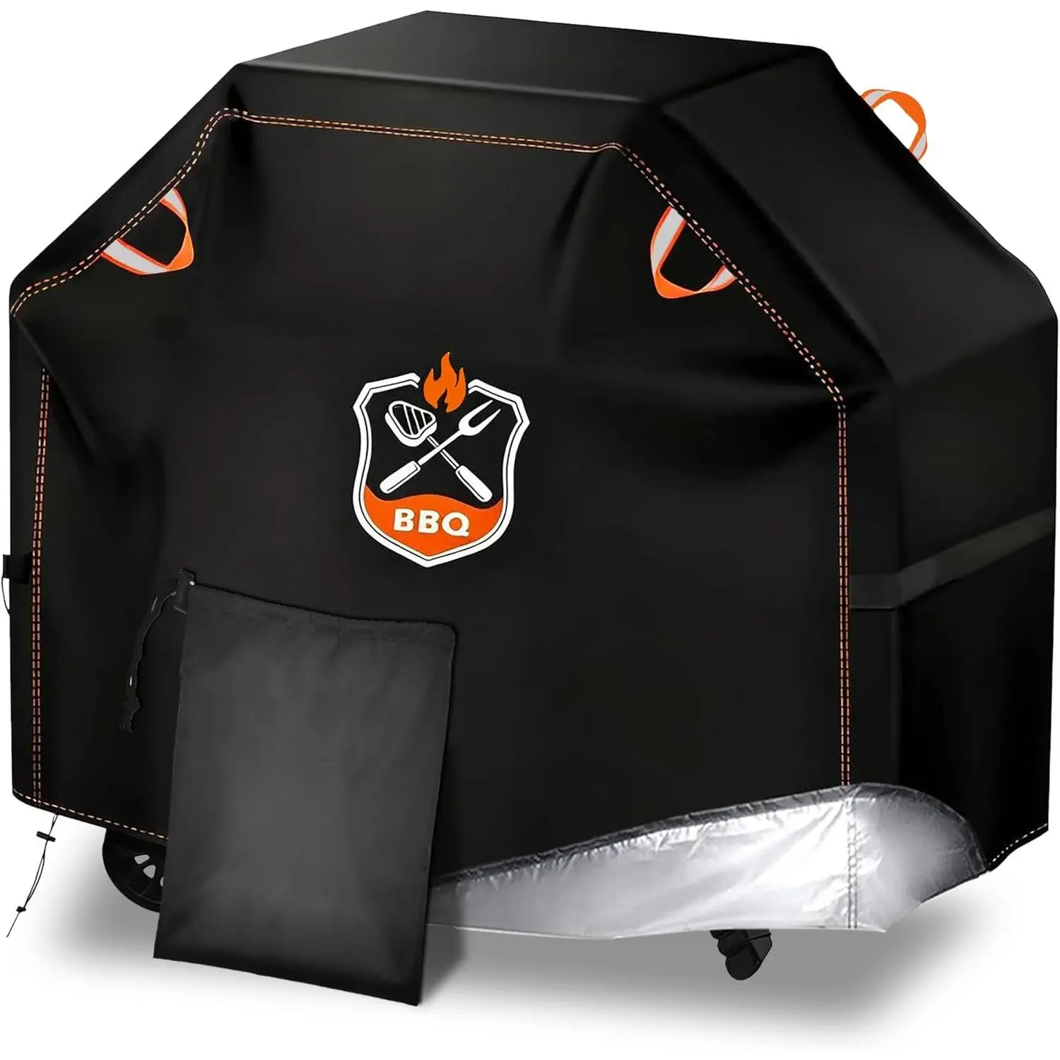 Grill Cover, Universal 58" BBQ Grill Cover for Outdoor Grill, , Weather Resistant, Fade Resistant Gas Grill Cover with Adjustable Double Straps for Weber, Char-broil, Nexgrill, etc