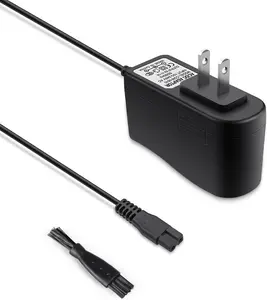 5V Power Cord Replacement    Clippers Charger for Low Noise Rechargeable Cordless Electric Quiet Hair Clippers 2-Speed Quiet   Kit,  5V 1A Wall Charger Adapter, 6.6ft
