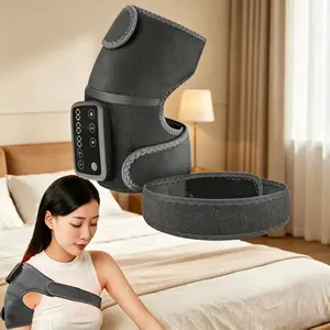 Wireless Heated Vibrating Massager for Body, 3-In-1 Hot Compression Therapy Wrap, Knee Shoulder Elbow Muscle Care, Electric Massager