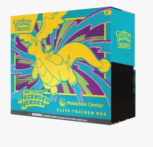 Pokémon Center Ascended Heroes Elite Trainer Box Exclusive ME ASC with 11 Booster Packs 2 Promo Cards 65 Sleeves 40 Energy Cards Player Guide Dice Coin Collector's Box