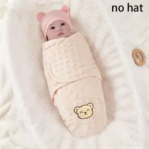 Soft Comfortable Bear Head and Rabbit Head Wrap Blanket for Babies 0-6 Months, Perfect Gift for Christmas and Halloween