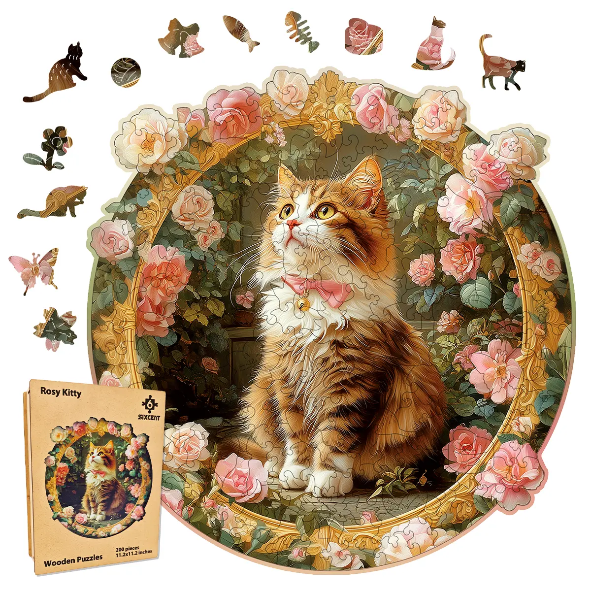 Wooden Puzzles,Flying animals Jigsaw Puzzles,Unique Shaped,Wooden Puzzle for Adults and Kids,Hoilday Gift,Family Game,Laser Cut,Sublimation Puzzle