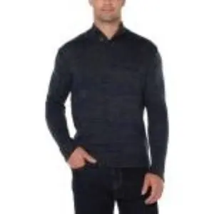 Liverpool, Mock Neck, Button, Sweater Collar Fabric Menswear Soft Knitwear Tops Man