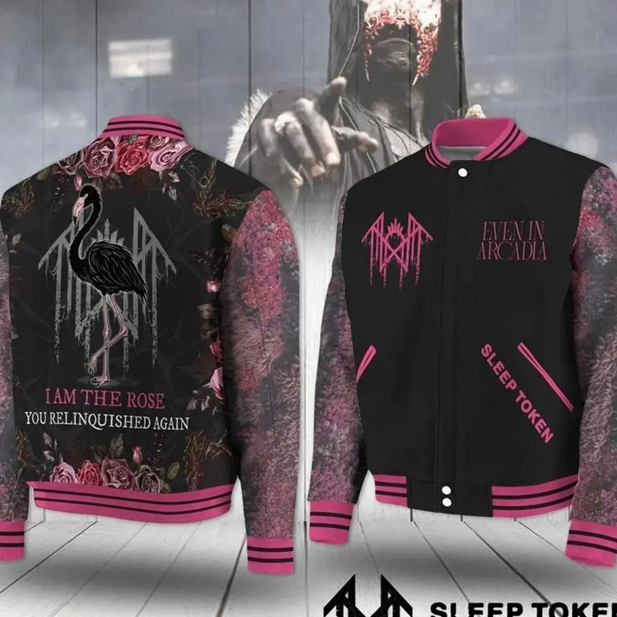 Sleep Token Baseball Jacket, Sleep Token 3d Jacket All Over Print LN