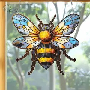 Bee Acrylic Suncatcher Hanging, Honey Bee Ornament, Bee Farmer Lover Gift, Bee Window Hangings, Bee Keeper Gifts, Bumble Bee Art, Home Decor