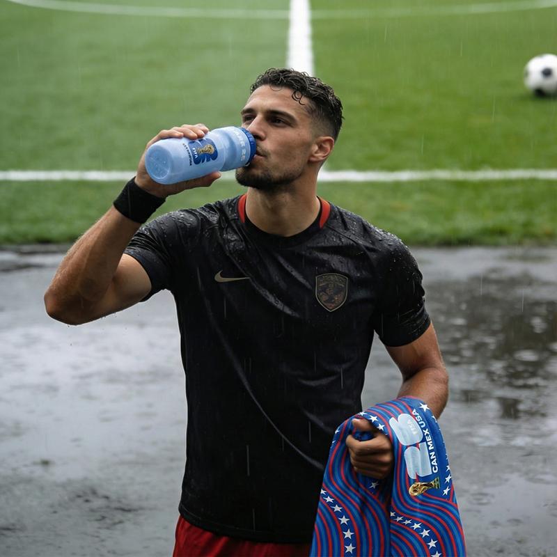 [FIFA World Cup 2026] Officially Licensed Squeeze Bottle and Towel Set: Durable, Lightweight, and Perfect for Teenage Soccer Fans Reusable