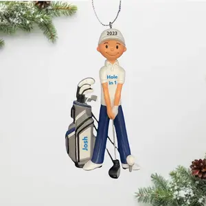 Golf Ornament - Golfer Ornament - Golf Gift Decor Hanging