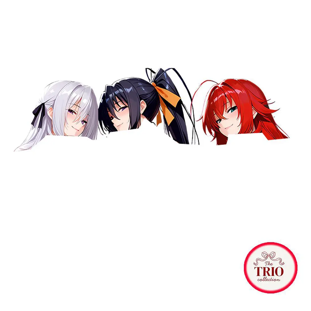 Sacred Demon Heroine Trio Anime Vinyl Sticker Waterproof Decal Elegant Female Character Group Laptop Water Bottle Gift