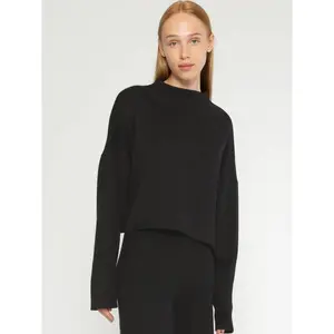 Sweater Knit Funnel Neck Top - Wholesale