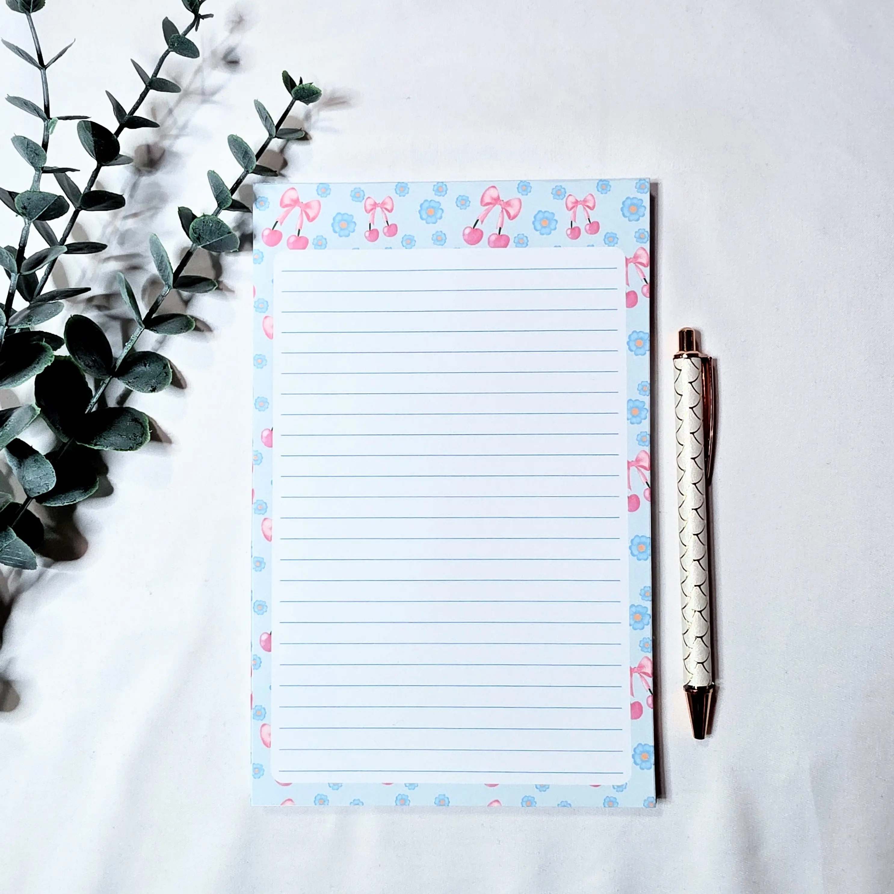 Cherries and Bows Notepad | Memo Pad