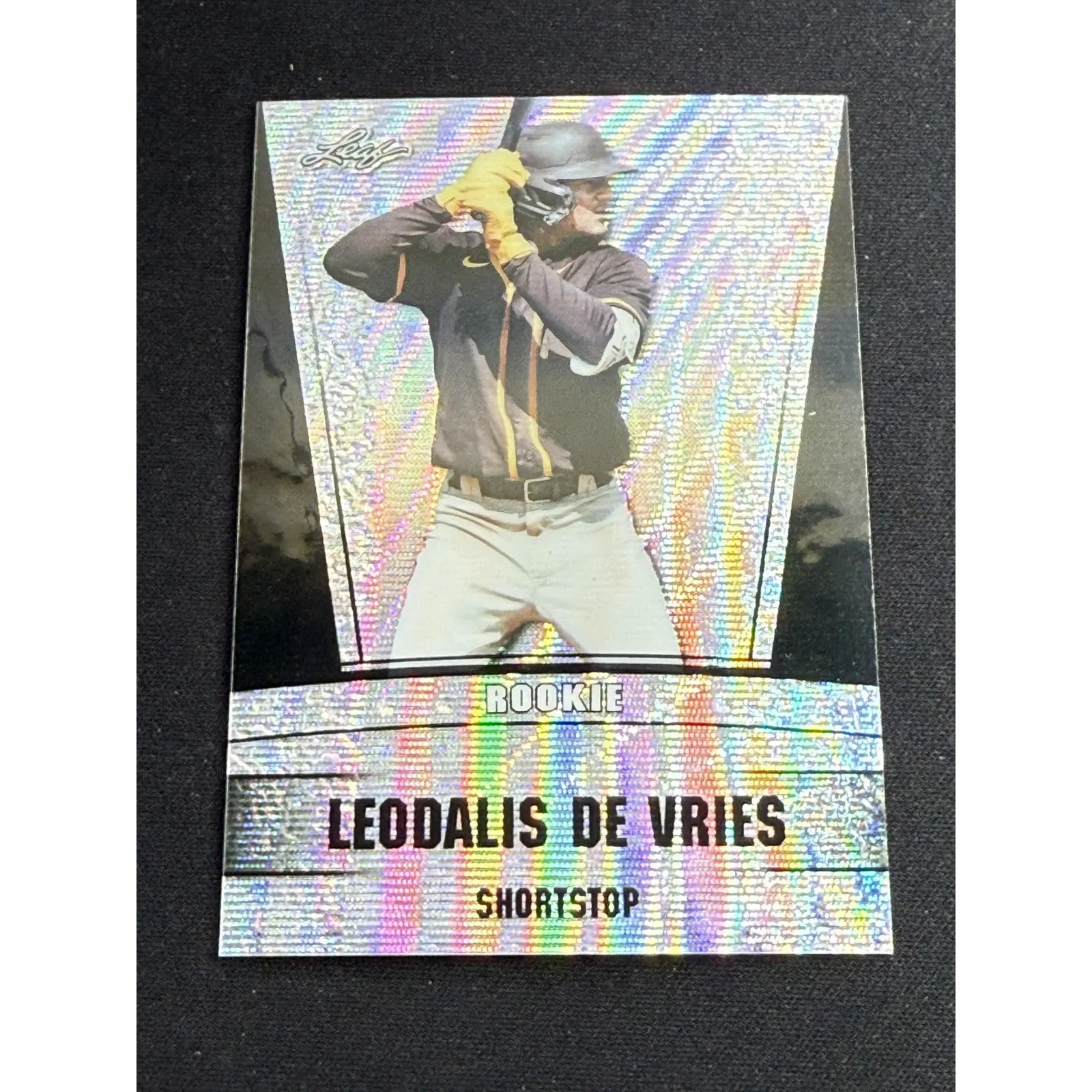 Leodalis De Vries 2024 Leaf Metal Rookie Black /7 RC Padres