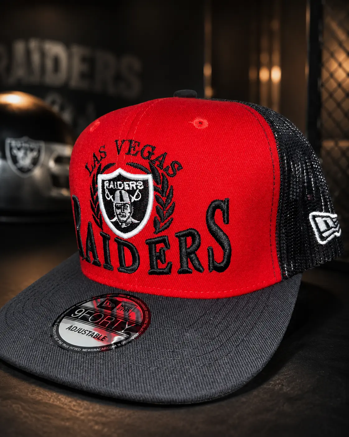 [Raiders Las Vegas] Trendy Black Crown Red Visor 3D Embroidered Baseball Hat | Red Bottom Commemorative Side Patch Unisex Snapback Cap | Aesthetic Y2K Streetwear Fashion Headwear | Casual Sports Sun Cap