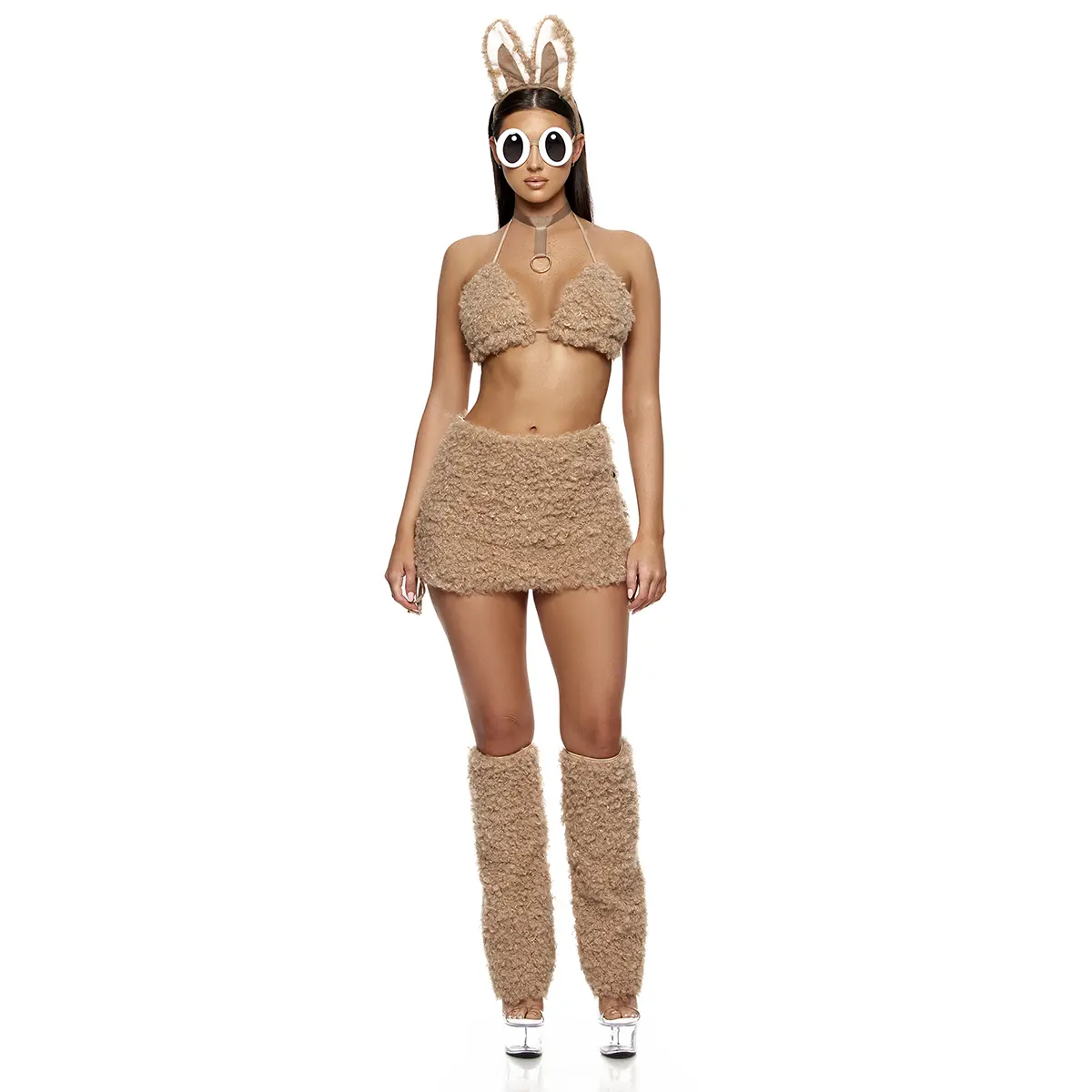 Forplay Women's Halloween Hey Boo Toy 6-Piece Women's Monster Costume - Tan