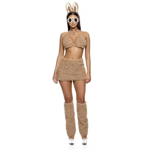 Forplay Women's Halloween Hey Boo Toy 6-Piece Women's Monster Costume - Tan