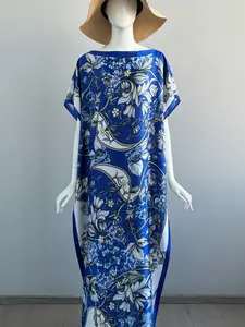 New Women's Middle Eastern Style Loose Robe Dress with Matching Headscarf Fashion Set Classy Modest Dresses