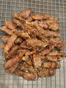 Crunchy Chicken Veggie Wraps - Dehydrated Treats healthy pet protein for dogs