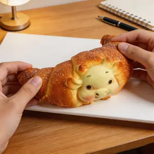 Cartoon Animal Bread Squishy Toy PU Material Slow Rise Stress Relief Fidget Toy ASMR Sensory Squeeze Kawaii Cute Desk Decor Home Office School Party Favor Gift Kids Adults TikTok Viral Trending Decompression Toy Soft Foam Hand Squeeze Toy 2026