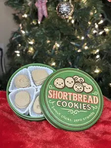 Shortbread Cookie Tin Can Fidget Clicker