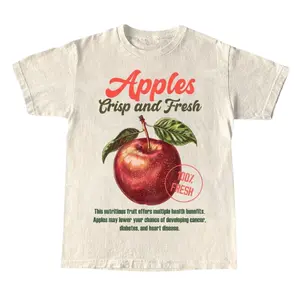 Retro Apples Commercial Graphic Shirt, Vintage Apple T-Shirt, Unisex Cotton Tee, y2k Style T Shirt, Cool Gift For Him & Her