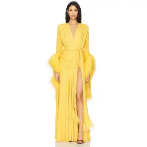 Bronx and Banco Geisha Maxi Dress in Mustard