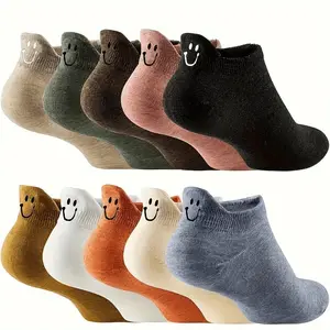 10Pairs Women's Ultra Soft Ankle Socks with Cute Embroidered Designs, Offering Cloud Like Comfort for Home Lounge, Reading and Relaxation. Breathable Cozy Low Cut Socks, Essential as Plush Lifestyle Socks and Comfortable Everyday Socks