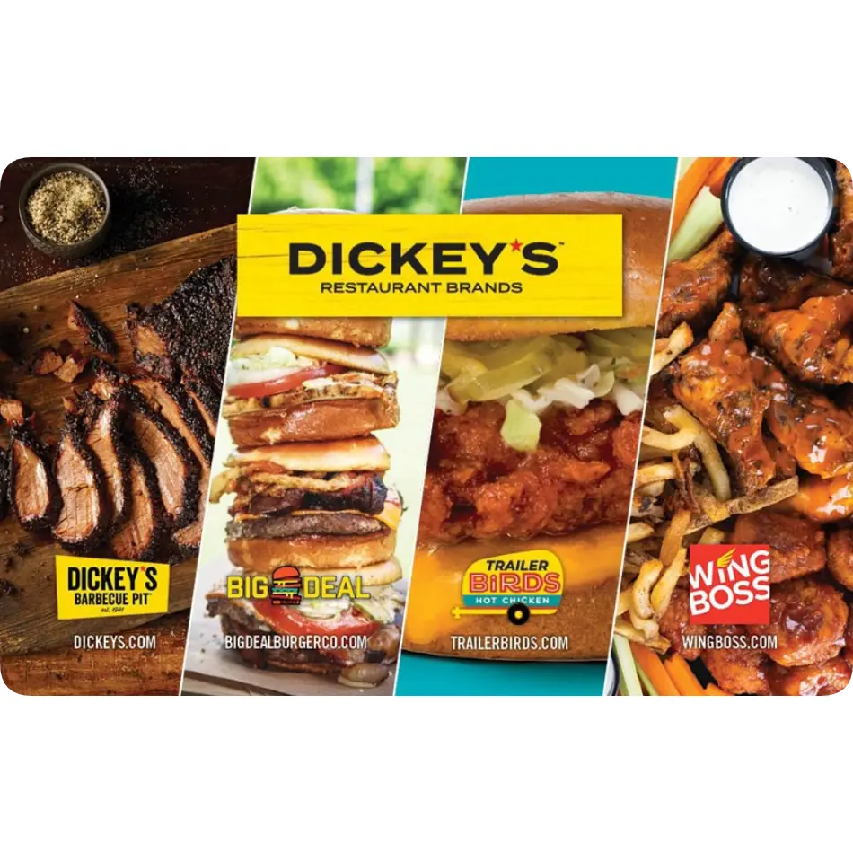 Dickey's eGift Card | Barbecue, Brisket, Ribs & Smoked Meats