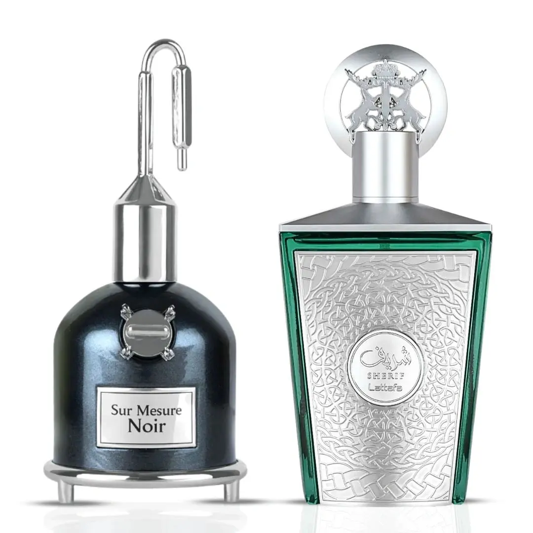 Sur Mesure Noir & Sherif Eau De Parfum Sprays 100ml (3.4 oz) by Lattafa (Bundle) Sur Mesure Noir & Sherif Eau De Parfum Sprays 100ml (3.4 oz) by Lattafa (Bundle)