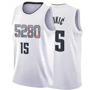 Men's #15 Jokic Denver basketball jersey, sporty and breathable, round neck, polyester shirt, suitable for casual outings