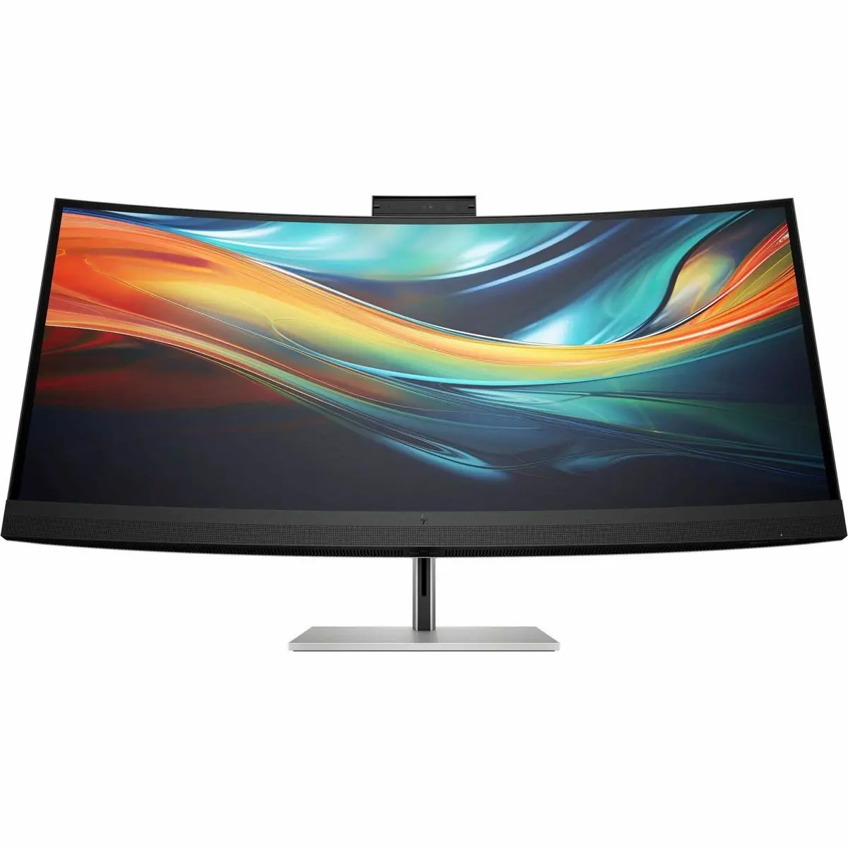 HP Series 7 Pro 39.7" 21:9 5K Ultra HD Curved IPS LCD Conferencing Monitor with Webcam, Black/Silver - 740PM
