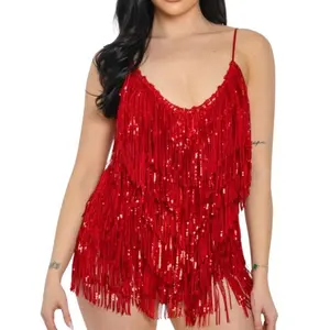 Shake It Fringe Romper - 5 Colors - Women's Jumpsuit with Fringe Detail, Versatile Design for Casual Outings - Jumpsuits, Womenswear