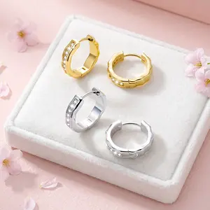 ALEXCRAFT 14K Gold Plated Hoop Earrings for Women, Hypoallergenic Wavy Silver Hoops with Pave Zircon, Elegant Prom Jewelry, Dainty Stylish Accessory for Wedding Anniversary Gift summerwins