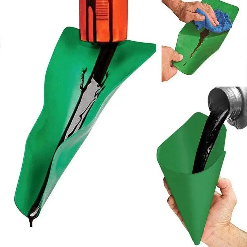 Aluminum Alloy PC Car Flexible Oil Drain Guide Tool, Equipment Maintenance Deformation Truck Oil Guide Plate Oil Guide Tool, Flexible Folding Oil Leakage Funnel, Car Garden Lawn Accessories, Automotive
