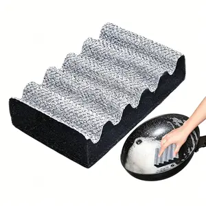 Grill Cleaning Brush, BBQ Grill Cleaner, Flat Pan Scrubber, Sponge, Outdoor BBQ Accessories, Kitchen Tool, Essential Cooking Gear