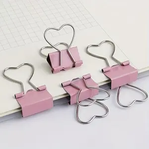 5 Heart-Shaped Long Tail Clips, Unique File Holders, Paper Clips, Photo Organizers, Office, Home, School, Craft Supplies