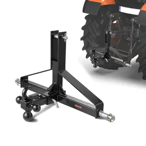 VEVOR 3 Point Trailer Hitch with 2 in Receiver, 3pt Quick Hitch Attachment, Heavy Duty Tractor Tow Drawbar Adapter, Compatible with Kubota, Mahindra, Ford, Yanmar, John Deere, Massey Ferguson