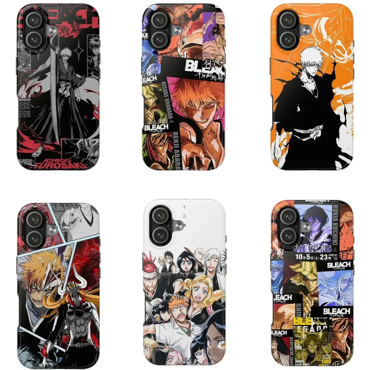 ICHIGO HOLLOW BLEACH Anime Thin Frame Polycarbonate Smartphone Case - UV-Bright Colors, Durable Shockproof Cover, Full Protection Accessory, Compatible with iPhone 17/17 ProMax/16/15/14/13/12/11 Plus & Handheld Devices, Ideal Gift for Anime Fans