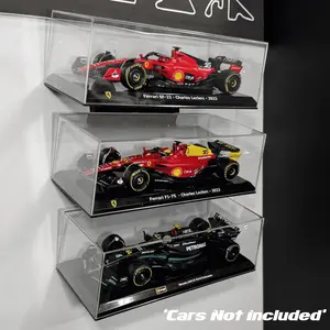 15 Degree Tilted Bburago 1:24 1/24 F1 Formula 1 Race Car Display Wall Mount Hanging Shelf Storage Diorama Diecast Model Angled