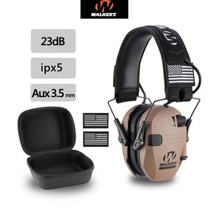 W1-Y+BOX Tactical Shooting Hearing Protection Earmuffs with Storage Box for Easy Carrying Intelligent Noise Cancelling and Pickup Headset for Shooting and Hunting Adjustable Headband and Headphones
