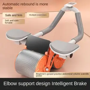 Abdominal Wheel Automatic Rebound AB Roller Abdominal Wheel Elbow Support Men and Women Belly Slimming Abdominal Massager Sports Fitness Equipment