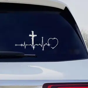 Reflective heart-shaped pattern stickers, car decals, suitable for use on cars, motorcycles, laptops, and glass decorations.