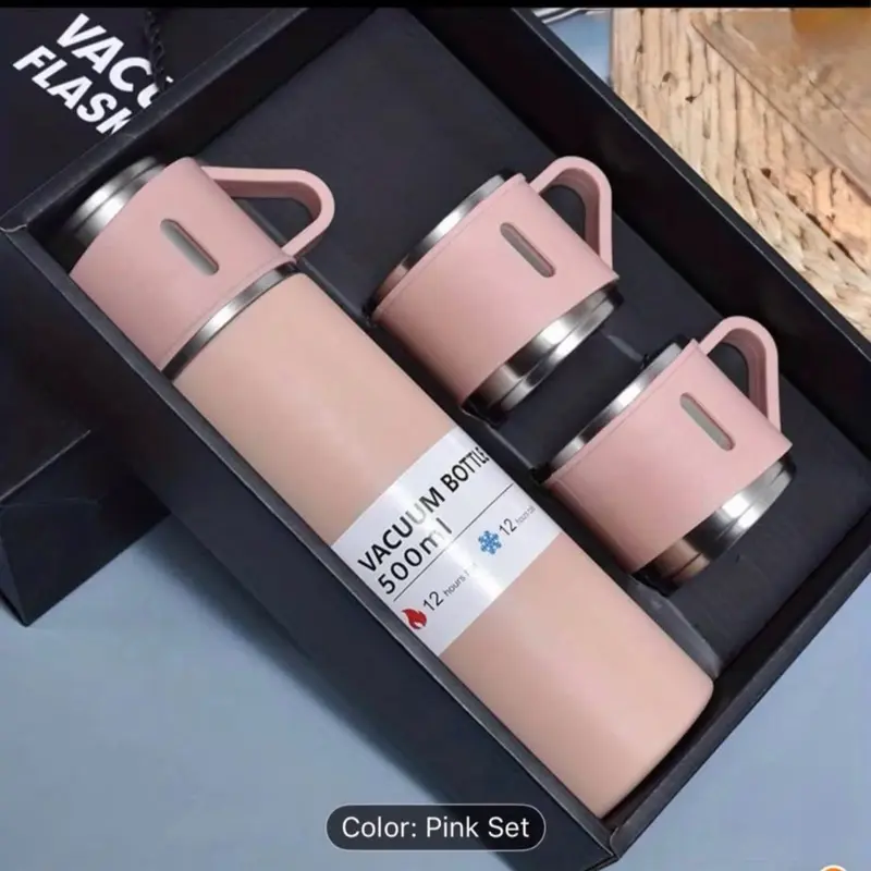 Pink Stainless Steel Vacuum Insulated Coffee & tea Thermo BottleTravel Mug with Lid, Keeps Hot &cold