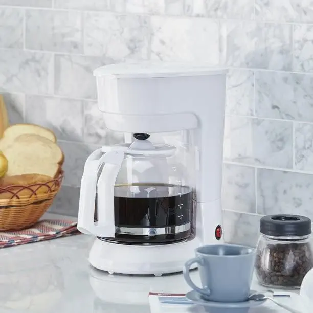 Mainstays White 12-Cup Drip Coffee Maker, New