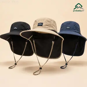 Unisex Fisherman Sun Hat with Removable Neck Flap, Adjustable Lightweight Outdoor Cap for Hiking & Camping, Parent-Child Style, Adjustable Outdoor Cap, Lightweight Sun Hat