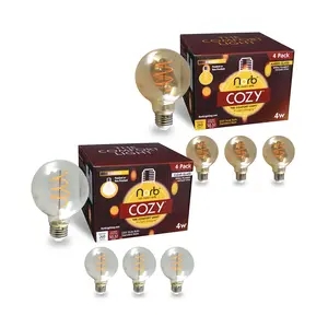 Norb Cozy LED Globe Bulb – Warm, Relaxing Light for Wellness (4 Pack)