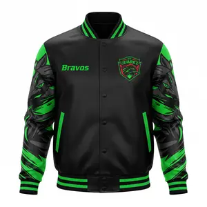 FC Juárez Varsity Jacket Horse Mascot Concept – Caballo Bravo Satin Polyester Streetwear