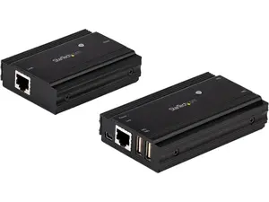 StarTech USB2004EXT100 330 ft. USB 2.0 - 4 Port - Extender Hub Over Single CAT5e & CAT6 Ethernet Cable RJ45 - Black