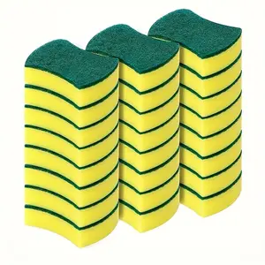 10pcs Multi-Functional Cleaning Sponge with Double-Sided Scrubbing Pad, Durable Non-Scratch Polyurethane for Kitchen Bathroom Bedroom Pack