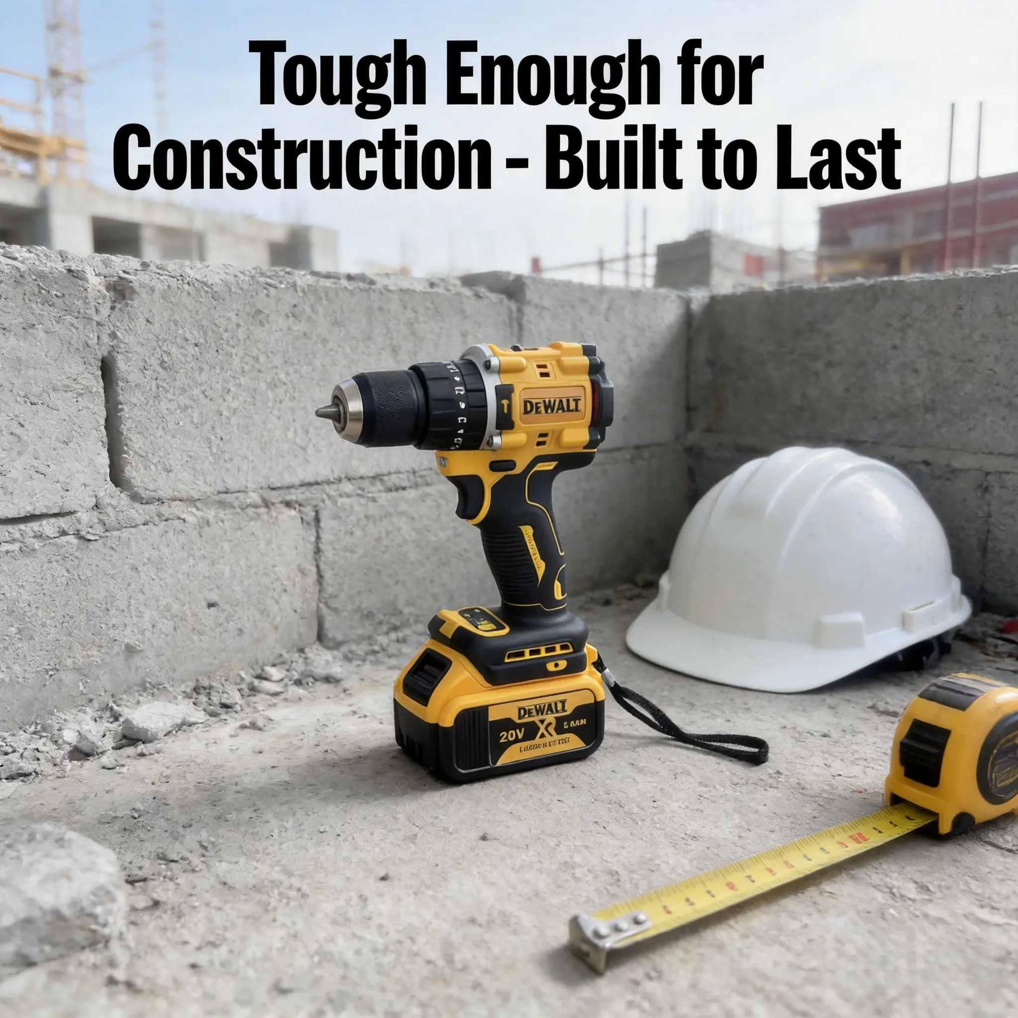 DEWALT Compact High Torque Cordless Electronic Power Hand Drill - 74/26 Nm Torque, 1.5-13mm 1/2 in Chuck Size, Portable Drilling & Fastening Tool for Cabinet Making, On-the-Go Use, High Torque Drill