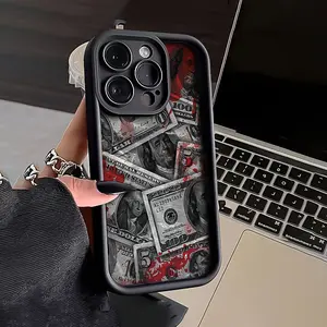 Phone Case - High Bamboo Black US Dollar Pattern Phone Case Compatible with for iphone Models 16, 15, 14, 13, 12, 11 Pro Max, And X, XSMAX